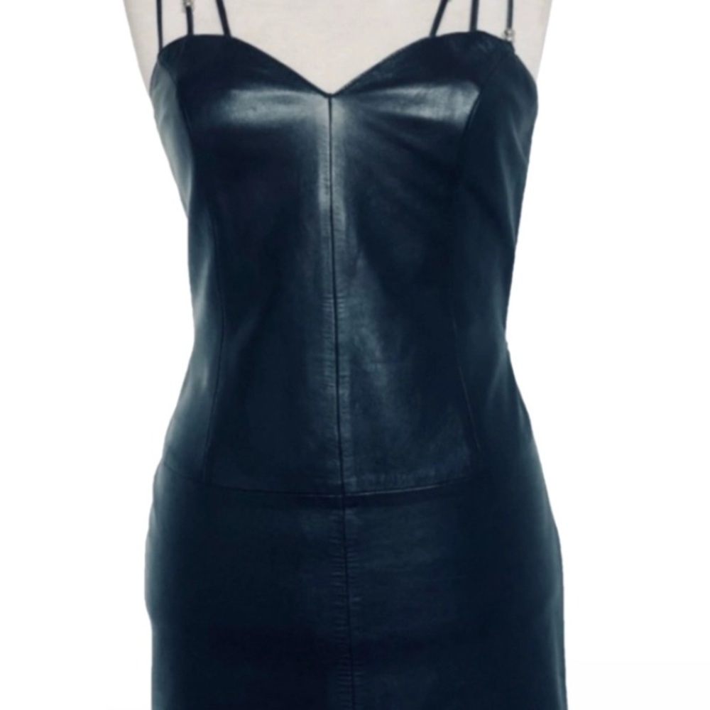 Versace Jeans Couture Black Leather Dress